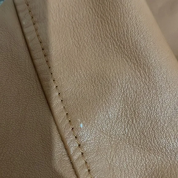 Real Leather Bomber Jacket Size 8 - Picture 4 of 8